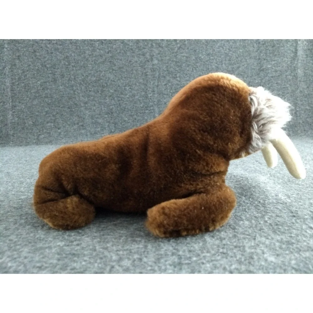 Vintage Dakin WALRUS Plush Brown Ground Nutshells Weighted Stuffed Animal‎ 1975